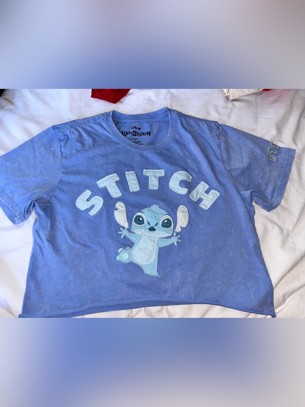 Disney Light Blue Lilo & Stitch Graphic Tee Crop Top